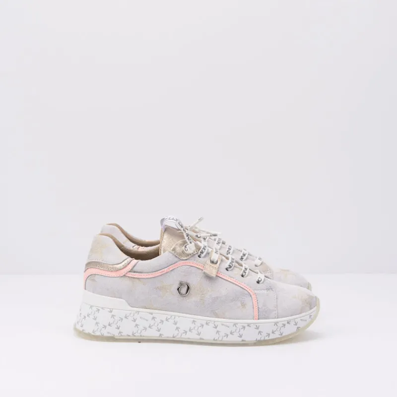 Mujer NEMONIC Zapatillas Deportivas-DEPORTIVO - - BRONX 2317 STAR PLATINO GLITTER HIELO