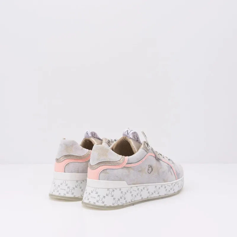 Mujer NEMONIC Zapatillas Deportivas-DEPORTIVO - - BRONX 2317 STAR PLATINO GLITTER HIELO