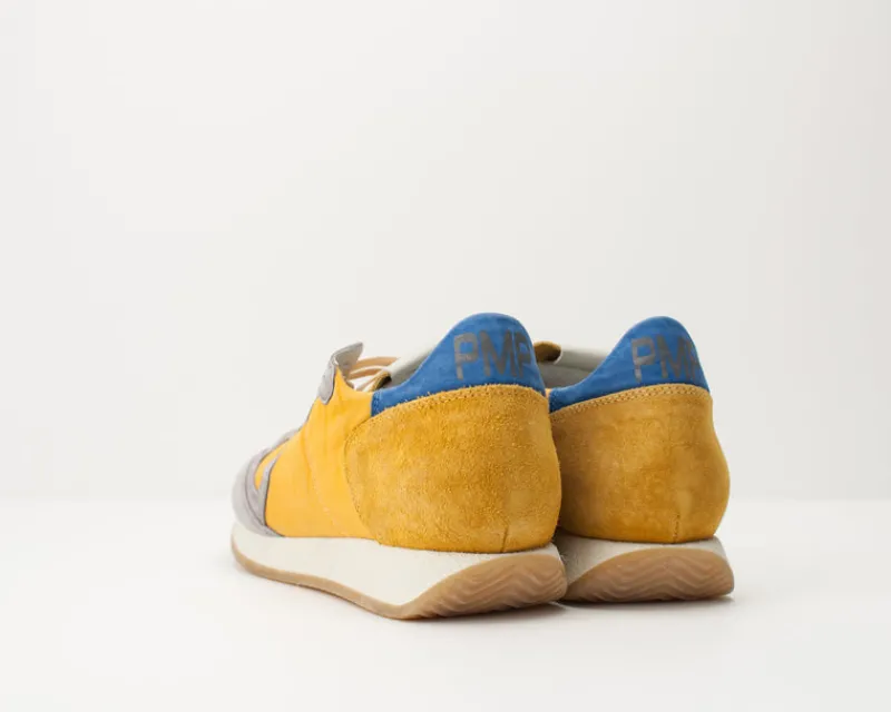 Hombre PHILIPPE MODEL Zapatillas Deportivas-DEPORTIVO - - MVLU SY03 MONACO VINTAGE L U 70 YEARS TAUPE JAUNE