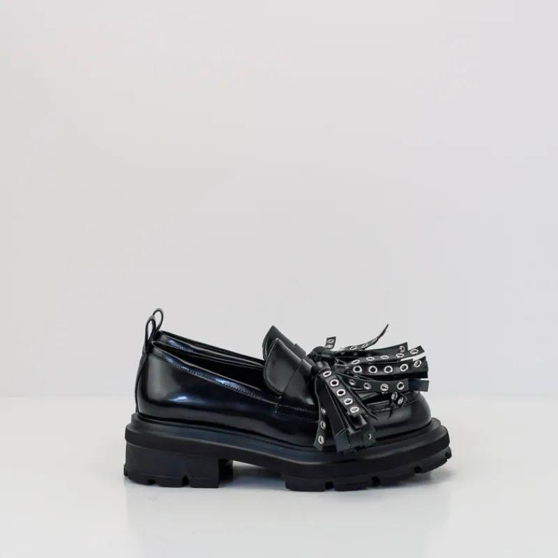 Mujer ELENA IACHI Mocasines-MOCASIN - - E4118-T BELT NERO