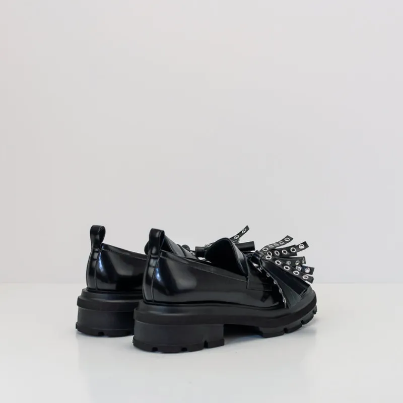 Mujer ELENA IACHI Mocasines-MOCASIN - - E4118-T BELT NERO