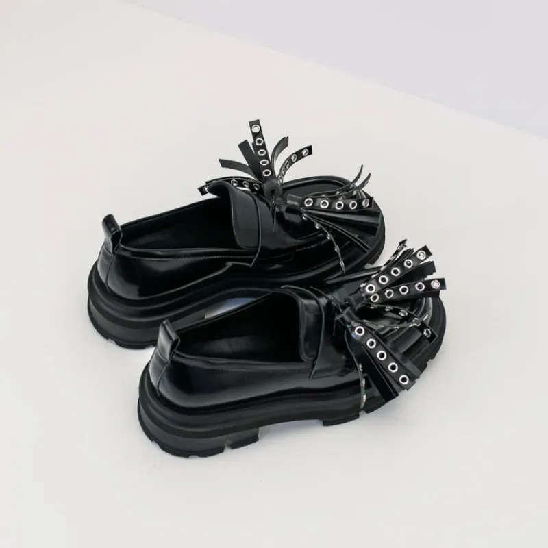 Mujer ELENA IACHI Mocasines-MOCASIN - - E4118-T BELT NERO