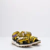Mujer FLOWER MOUNTAIN Sandalias-SANDALIA - - NAZCA 2 UNI NYLON PRINT STRINGS YELLOW WHITE BLACK