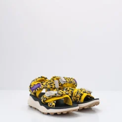 Mujer FLOWER MOUNTAIN Sandalias-SANDALIA - - NAZCA 2 UNI NYLON PRINT STRINGS YELLOW WHITE BLACK