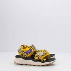 Mujer FLOWER MOUNTAIN Sandalias-SANDALIA - - NAZCA 2 UNI NYLON PRINT STRINGS YELLOW WHITE BLACK