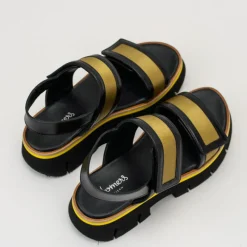 Mujer HOMERS Sandalias-SANDALIA - - 21321 NYLON GOLD GREEN