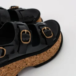 Mujer HOMERS Sandalias-SANDALIA - - 21438 REVERSE VERNICE BLACK