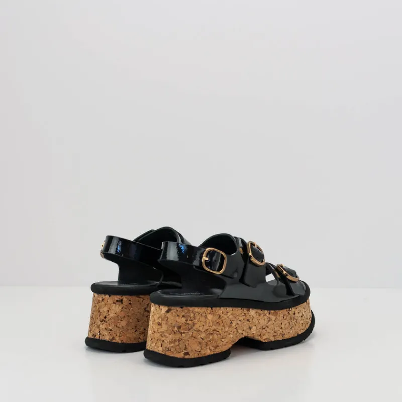 Mujer HOMERS Sandalias-SANDALIA - - 21438 REVERSE VERNICE BLACK