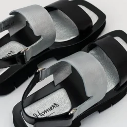 Mujer HOMERS Sandalias-SANDALIA - - 21419 SIERRA BLACK PLATA