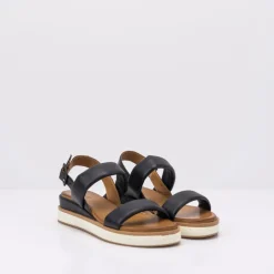 Mujer INUOVO Sandalias-SANDALIA - - CUÑA NEGRA 113057