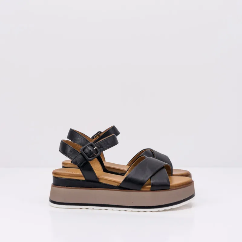 Mujer INUOVO Sandalias-SANDALIA - - PLATAFORMA NEGRA 983004N
