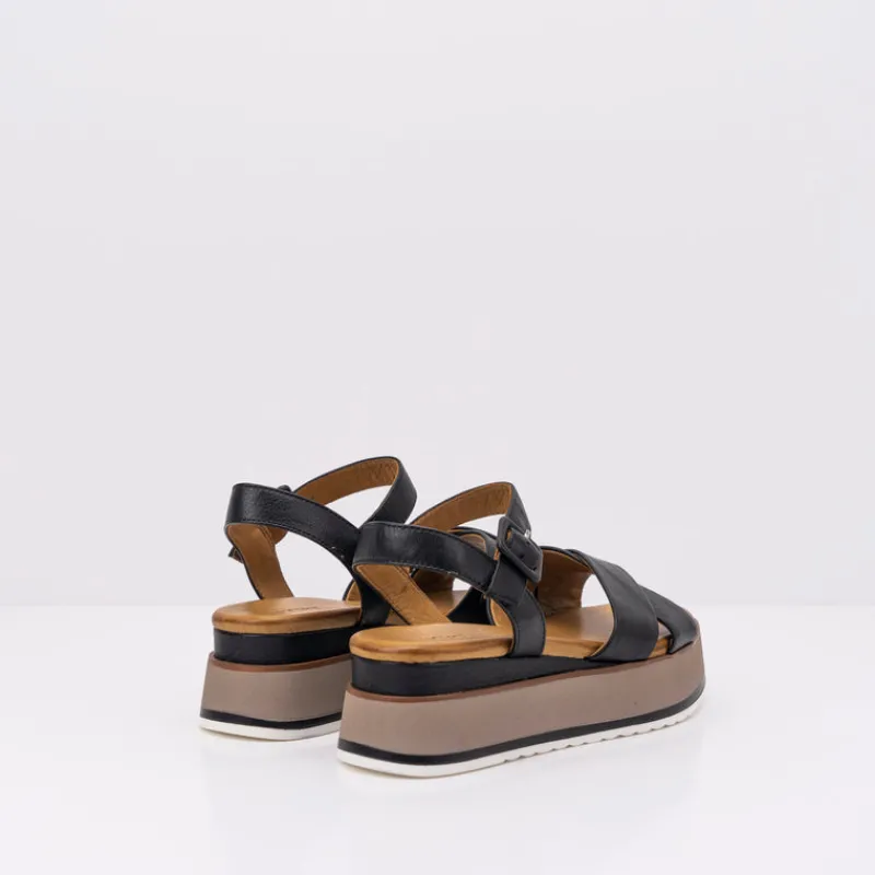 Mujer INUOVO Sandalias-SANDALIA - - PLATAFORMA NEGRA 983004N
