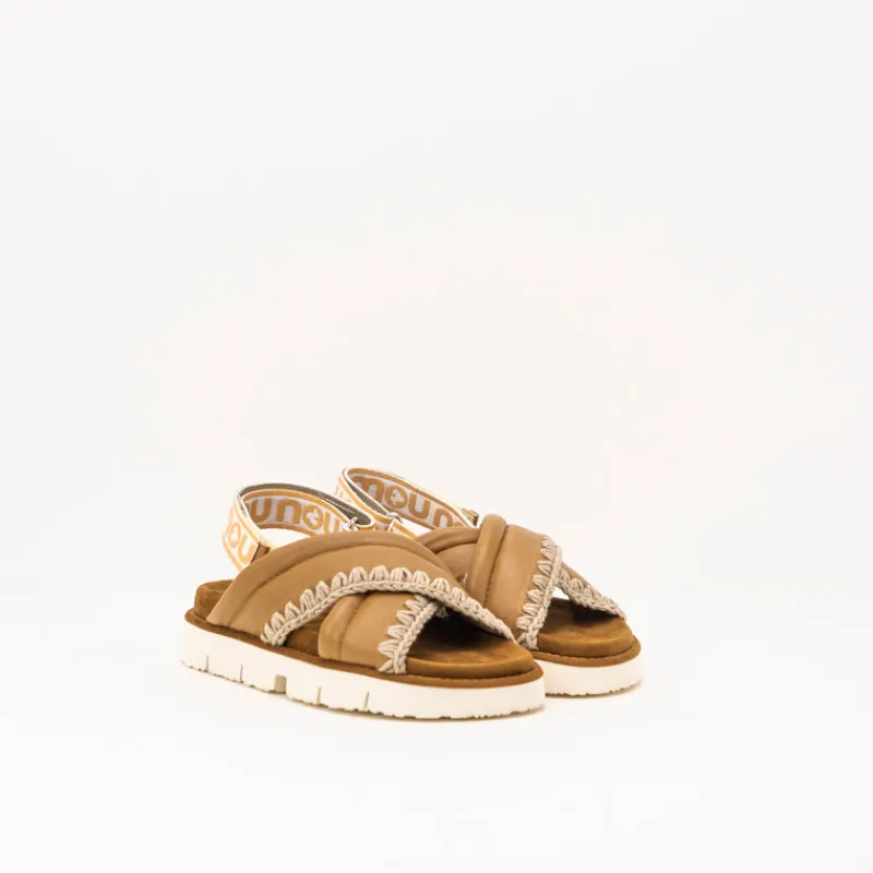 Mujer MOU Sandalias-SANDALIA - - BIO CRISS CROSS COGNAC 461004C