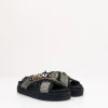 Mujer MOU Sandalias-SANDALIA - - CRISS-CROSS ROPE SANDAL RAFFIA BLACK