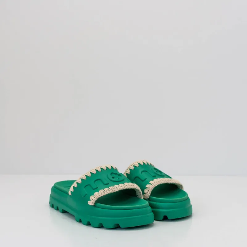 Mujer MOU Sandalias-SANDALIA - - EVA ONE PIECE SLIDE VIRDINIAN GREEN MU.SW661000N