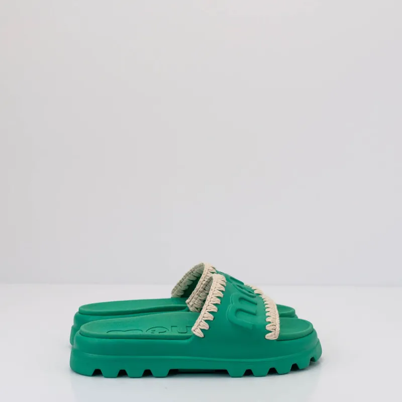 Mujer MOU Sandalias-SANDALIA - - EVA ONE PIECE SLIDE VIRDINIAN GREEN MU.SW661000N