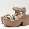 Mujer MOU Sandalias-SANDALIA - - MIDFORM SANDAL BELT & MET LOGO