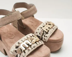 Mujer MOU Sandalias-SANDALIA - - MIDFORM SANDAL BELT & MET LOGO