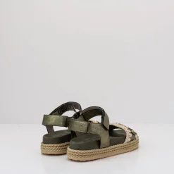 Mujer MOU Sandalias-SANDALIA - - ROPE SANDAL WITH BACK STRAP ANTIQUE GOLD MU.SW451000C