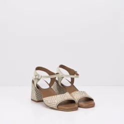 Mujer NEMONIC Sandalias-SANDALIA - - EMMA 2119 ESPIGA ARENA