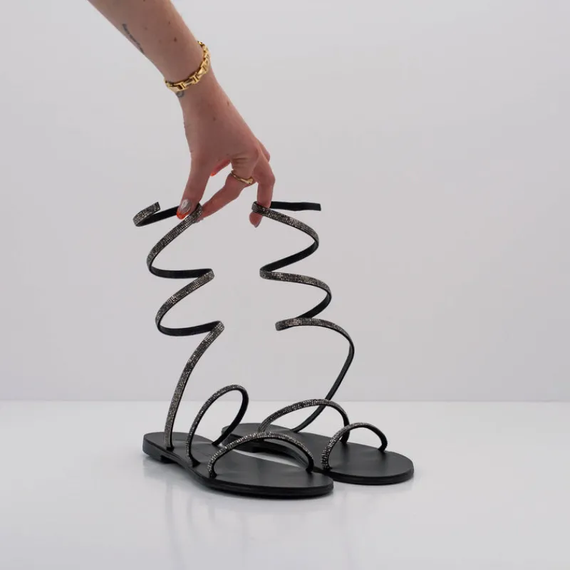 Mujer NICOLAS LAINAS Sandalias-SANDALIA - - CRYSTAL BLACK