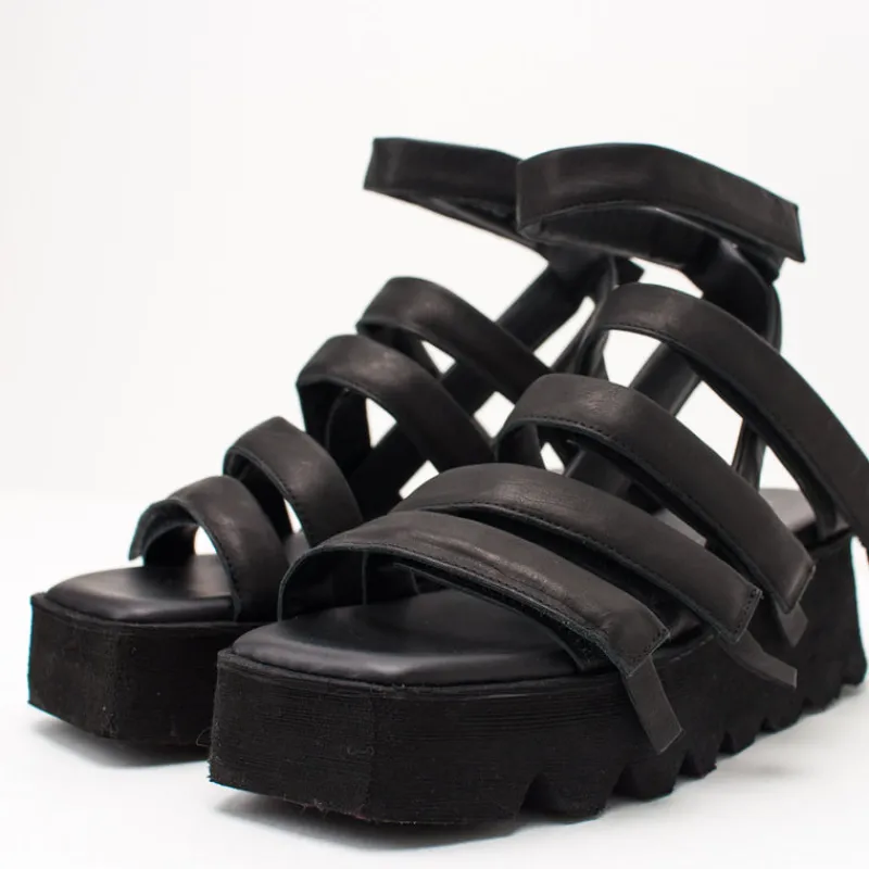 Mujer PURO-SECRET Sandalias-SANDALIA - PURO SECRET - HIGH 5 BABY CALF MATT SO BLACK