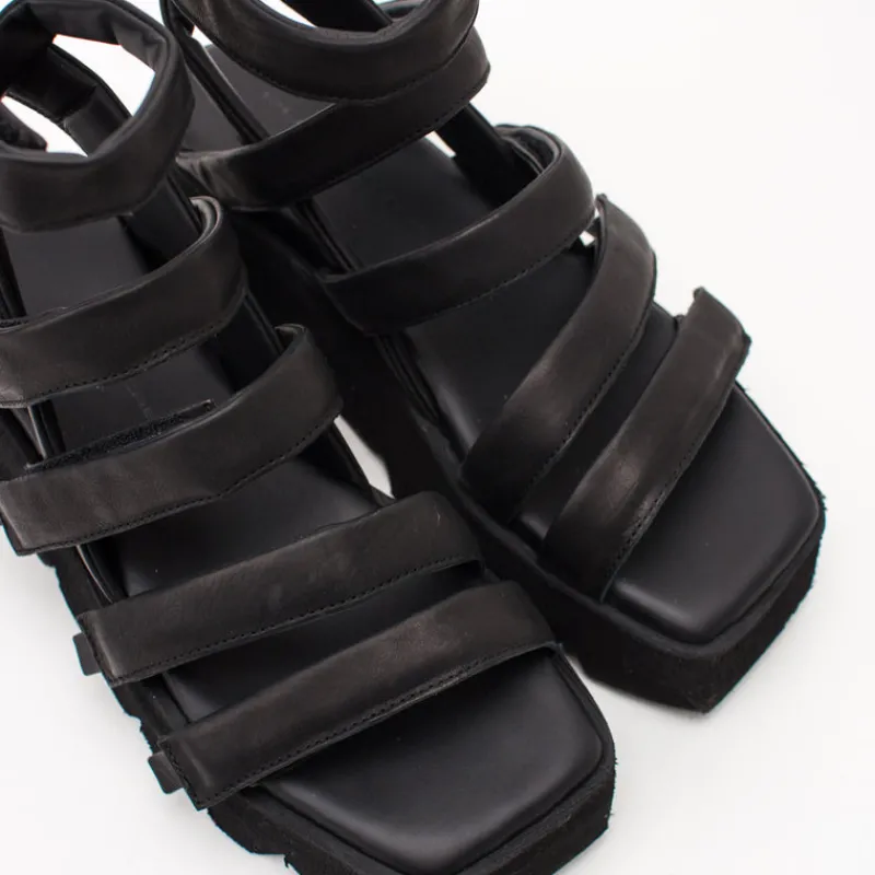 Mujer PURO-SECRET Sandalias-SANDALIA - PURO SECRET - HIGH 5 BABY CALF MATT SO BLACK
