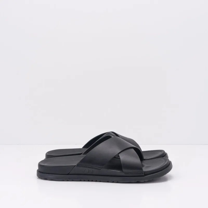 Hombre UGG Sandalias-SANDALIA - - WAINSCOTT SLIDE BLACK LEATHER
