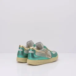 Mujer DIADORA - HERITAGE Zapatillas Deportivas-ZAPATILLA - DIADORA HERITAGE - MI BASKET LOW METAL PIGSKIN USED WN BLUE SEA 179535 01 65175