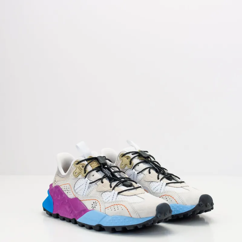 Mujer FLOWER MOUNTAIN Zapatillas Deportivas-ZAPATILLA - - TIGER HILL UNI SUEDE MESH PONY HAIR WHITE LIME