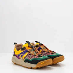 Hombre FLOWER MOUNTAIN Zapatillas Deportivas-ZAPATILLA - - IWANO 2 UNI SUEDE NYLON BLACK COGNAC YELLOW
