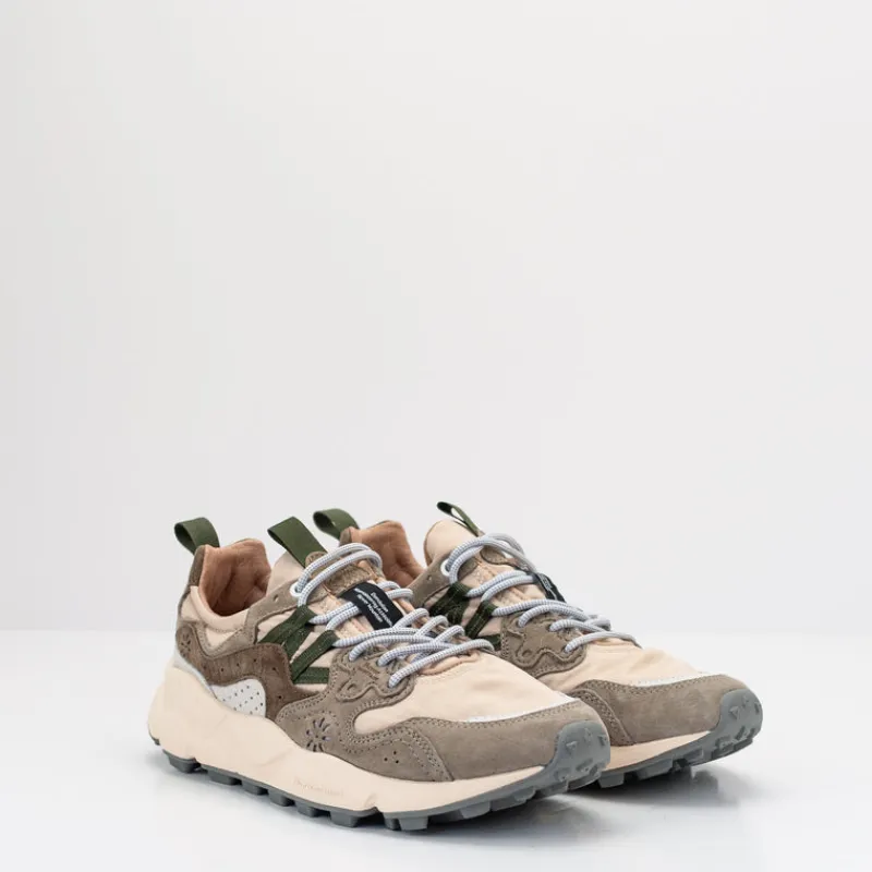 Hombre FLOWER MOUNTAIN Zapatillas Deportivas-ZAPATILLA - - YAMANO 3 UNI SUEDE NYLON OFF WHITE