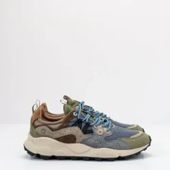 Hombre FLOWER MOUNTAIN Zapatillas Deportivas-ZAPATILLA - - YAMANO 3 MAN SUEDE NYLON MILITARE CREY LIGHT BROWN