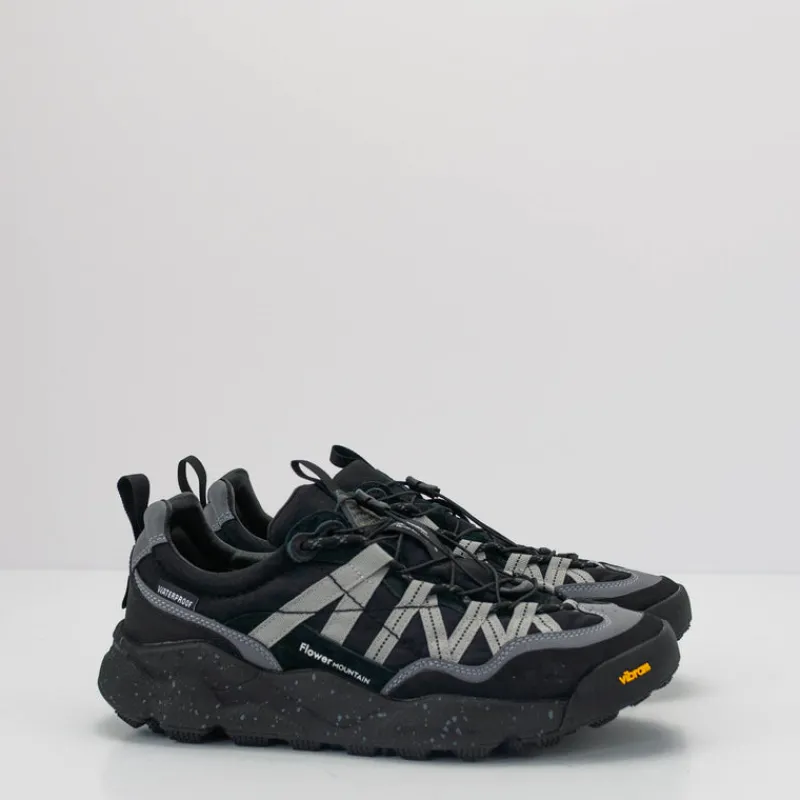 Hombre FLOWER MOUNTAIN Zapatillas Deportivas-ZAPATILLA - - IWANO UNI SUEDE NYLON ANTHRACITE ACCIAIO