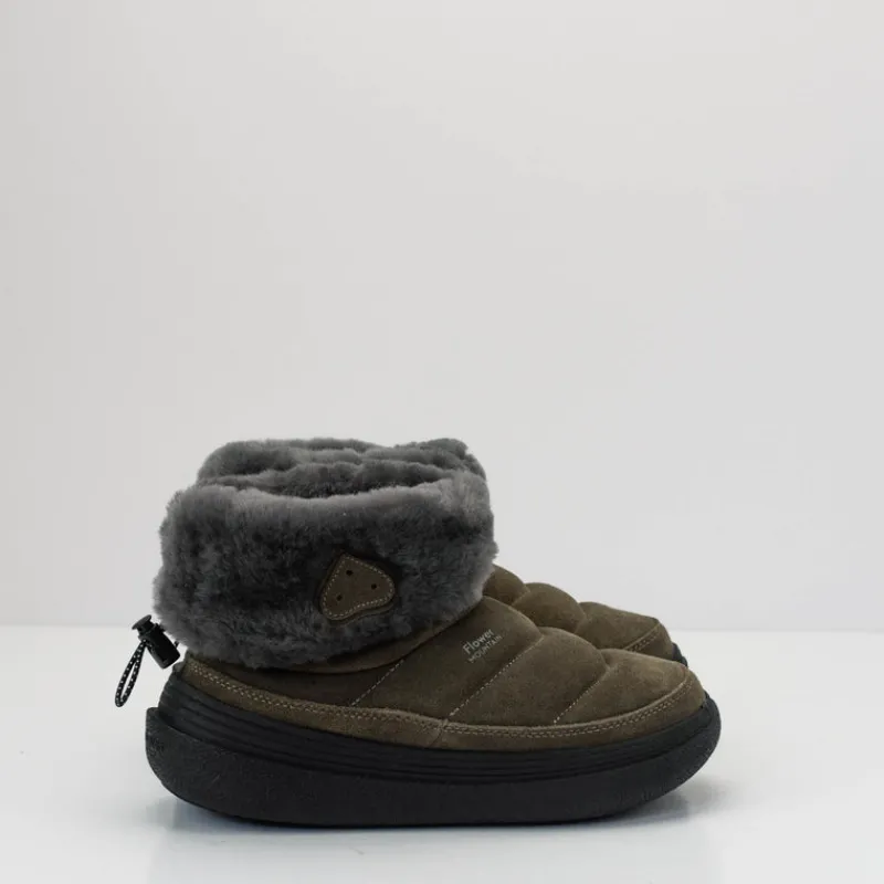 Mujer FLOWER MOUNTAIN Zapatillas Deportivas-ZAPATILLA - - FAMI MID WOMAN SUEDE SHEARLING MILITARY