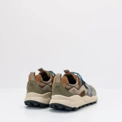 Hombre FLOWER MOUNTAIN Zapatillas Deportivas-ZAPATILLA - - YAMANO 3 MAN SUEDE NYLON MILITARE CREY LIGHT BROWN