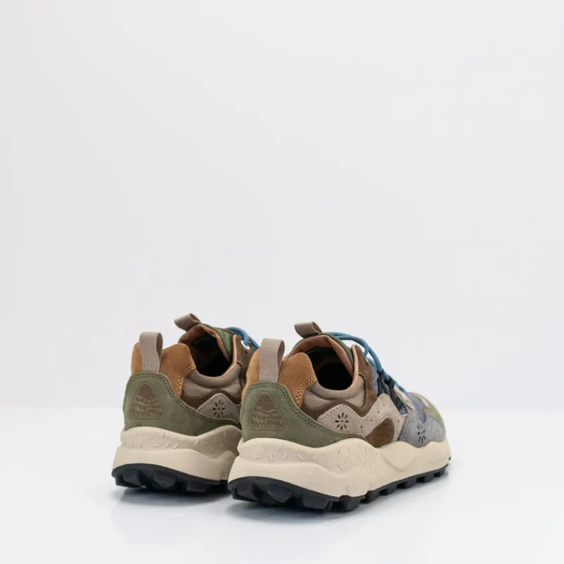 Hombre FLOWER MOUNTAIN Zapatillas Deportivas-ZAPATILLA - - YAMANO 3 MAN SUEDE NYLON MILITARE CREY LIGHT BROWN