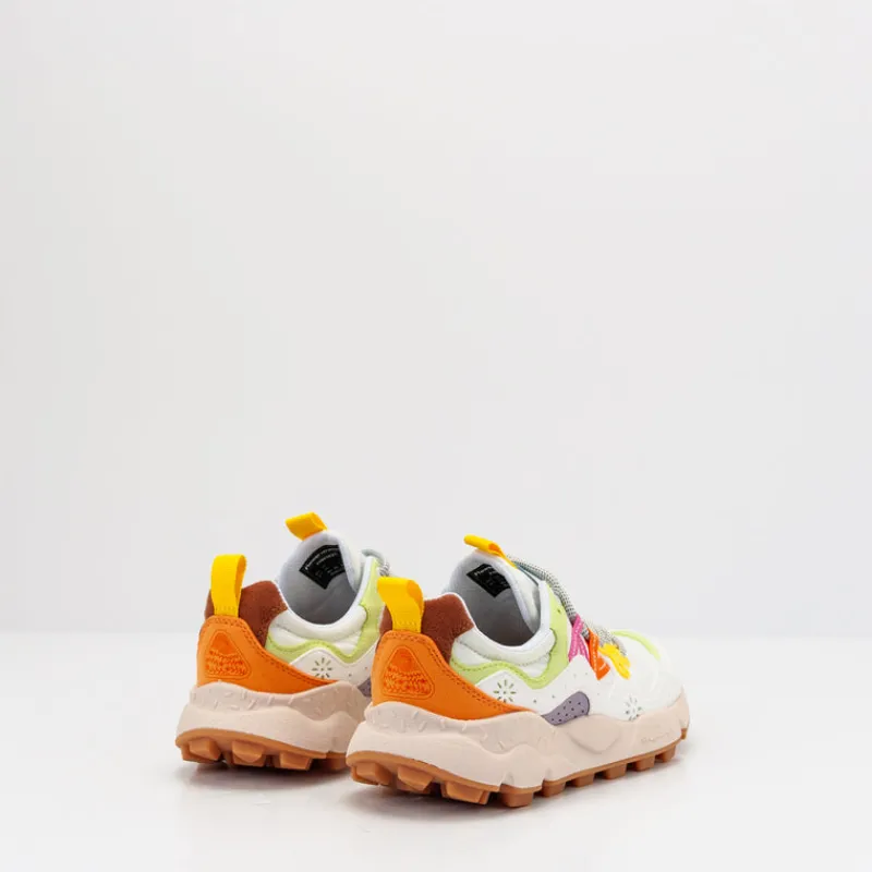 Mujer FLOWER MOUNTAIN Zapatillas Deportivas-ZAPATILLA - - YAMANO 3 WOMAN LAISO ECO SUEDE ECO NYLON WHITE MULTI
