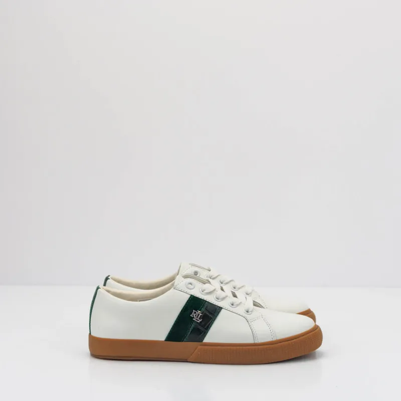 Mujer RALPH LAUREN Zapatillas Deportivas-ZAPATILLA - POLO - JANSON II SNEAKERS LOW TOP LACE SNOW WHITE DARK PINE