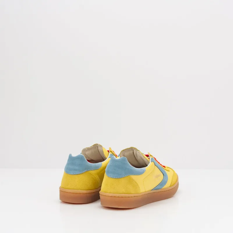 Mujer VALSPORT Zapatillas Deportivas-ZAPATILLA - - OLIMPIA LEATHER SUEDE GIALLO AZZURRO