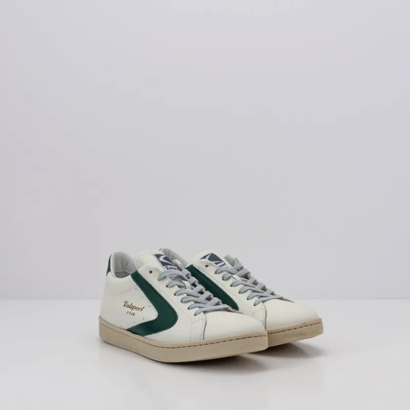 Hombre VALSPORT Zapatillas Deportivas-ZAPATILLA - - TOURNAMENT NAPPA SUEDE BIANCO EVERGREEN VT1246M