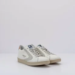Hombre VALSPORT Zapatillas Deportivas-ZAPATILLA - - TOURNAMENT MIX NAPPA SUEDE BIANCO PANNA COGNAC VT2451M
