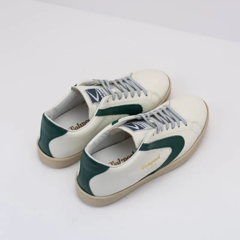Hombre VALSPORT Zapatillas Deportivas-ZAPATILLA - - TOURNAMENT NAPPA SUEDE BIANCO EVERGREEN VT1246M