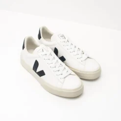 Hombre VEJA Zapatillas Deportivas-ZAPATILLA - - CAMPO CHROMEFREE LEATHER EXTRA WHITE BLACK CP051537 HOMBRE