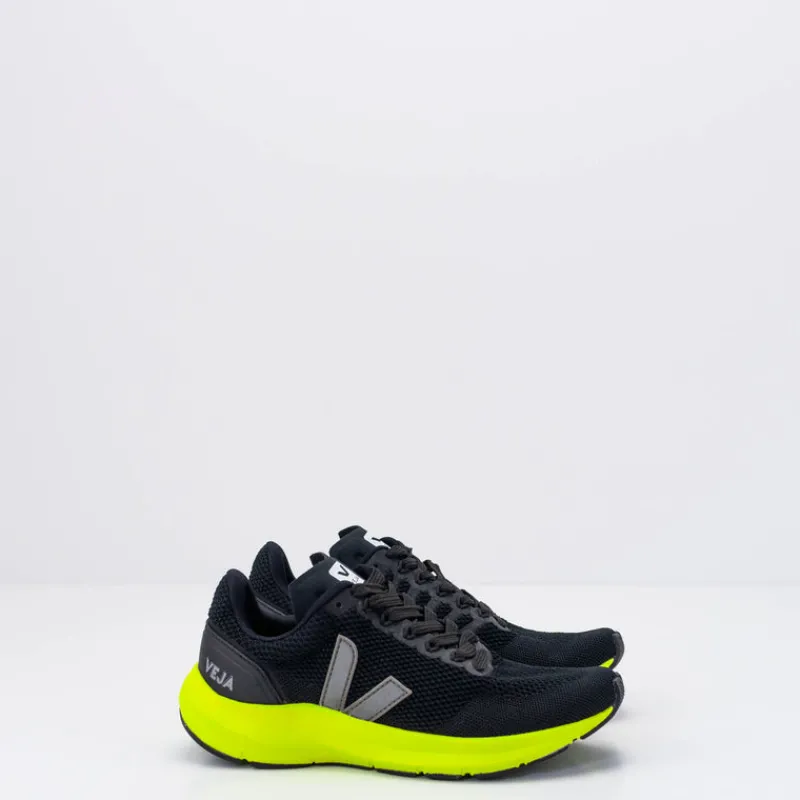 Mujer VEJA Zapatillas Deportivas-ZAPATILLA - - MARLIN LT V-KNIT BLACK KAKI JAUNE FLUO LT1002626