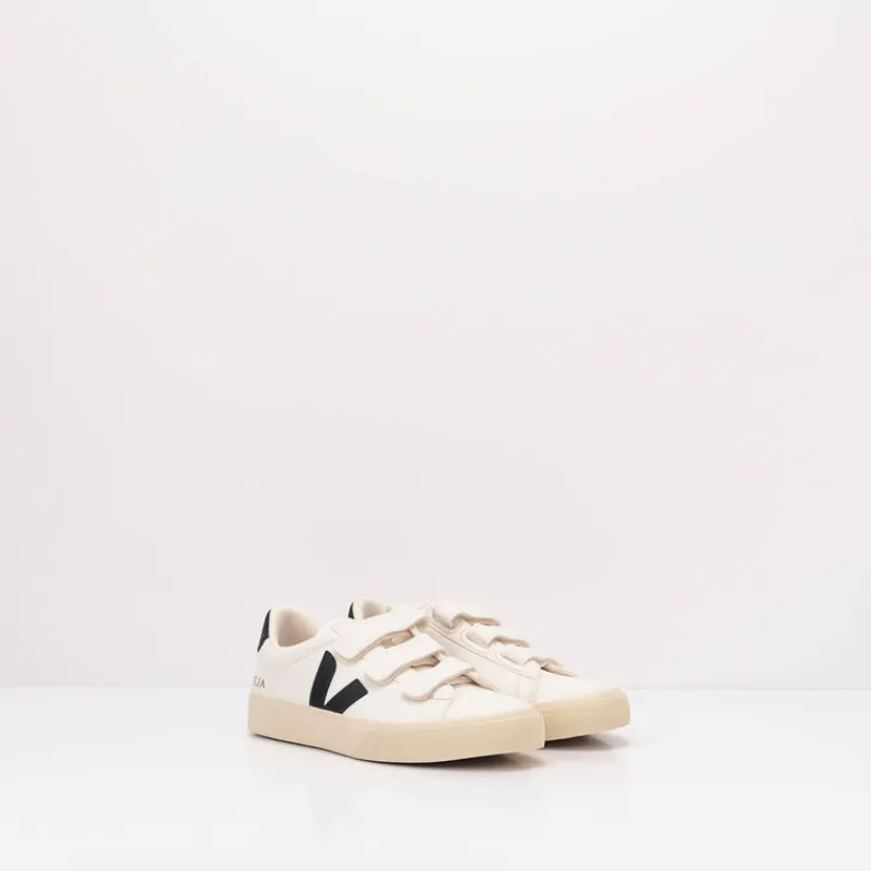 Mujer VEJA Zapatillas Deportivas-ZAPATILLA - - RECIFE CHROMEFREE LEATHER WHITE BLACK RC052790