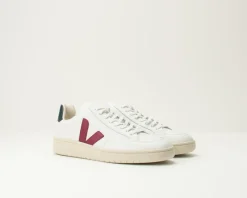 Hombre VEJA Zapatillas Deportivas-ZAPATILLA - - V-12 LEATHER EXTRA WHITE MARSALA NAUTICO XD021955B HOMBRE