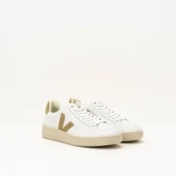 Hombre VEJA Zapatillas Deportivas-ZAPATILLA - - V-12 LEATHER EXTRA WHITE DUNE HOMBRE