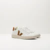 Hombre VEJA Zapatillas Deportivas-ZAPATILLA - - V-12 LEATHER EXTRA WHITE CAMEL XD0202322 HOMBRE