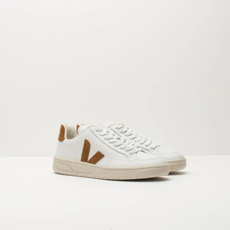 Hombre VEJA Zapatillas Deportivas-ZAPATILLA - - V-12 LEATHER EXTRA WHITE CAMEL XD0202322 HOMBRE